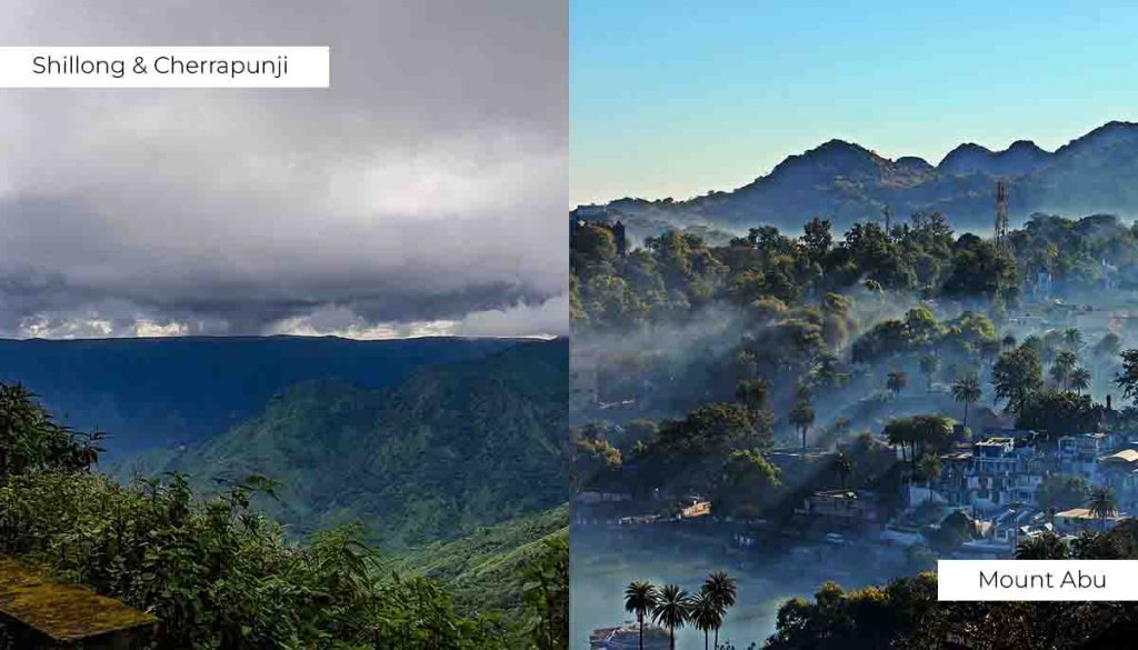 monsoon destinations in India_Mt. Abu & Shillong